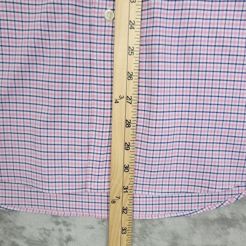 Polo Ralph Lauren Performance Shirt Pink Check Men's L Classic Fit Long Sleeve